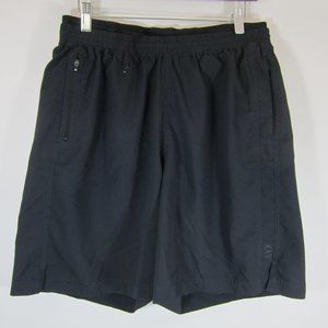 SAXX Shorts Men MED Kinetic Train "Ballpark' 2N1 Lined Black Running Athletic